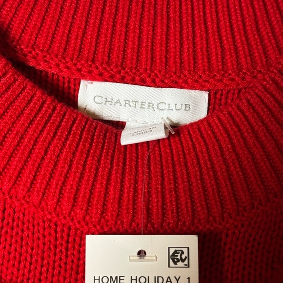 Charter Club Vibrant Red Long Sleeve Dress Size M - Picture 5 of 9